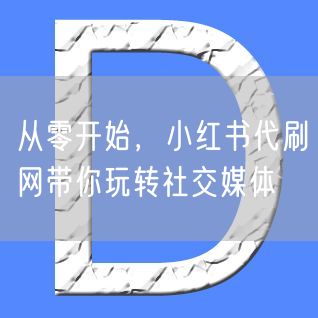 从零开始，小红书代刷网带你玩转社交媒体